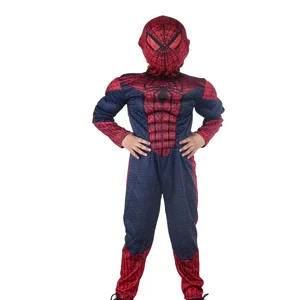 Spiderman Superhero Muscle Look Kids Fancy Dress Costume - Imported